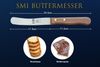 SMI Brötchenmesser Buttermesser Solingen Buchenholz Frühstücksmesser Buckelsmesser, nicht spülmaschinenfest Bild 2