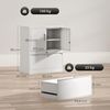 HOMCOM Aktenschrank mit 10-stufig verstellbarem Regal (Büroschrank, 1-St, Metallschrank) abschließbare Türen und Schubladen, Weiß Bild 3
