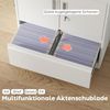 HOMCOM Aktenschrank mit 10-stufig verstellbarem Regal (Büroschrank, 1-St, Metallschrank) abschließbare Türen und Schubladen, Weiß Bild 5