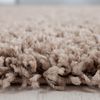 HomebyHome Shaggy Hochflor Teppich Wohnzimmer 140x200 cm Beige - Teppich Flauschig, Modern, Plüsch und Extra Weich - Ideal für Schlafzimmer, Esszimmer und als Küchenteppich Bild 3
