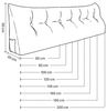 VERCART Keilkissen, Schwarz, Samt, 50 x 20 x 60 cm Bild 5