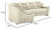 Cavadore Ecksofa Bensil mit Federkern / Polsterecke mit Bettfunktion / 265 x 94 x 215 / Lederoptik Creme Bild 2