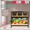 Modo24 Kastenständer RM106 Metall Getränkekistenregal, Kistenregal, für 4 oder 6 Kisten, Getränkeregal Stabil Kistenständer Freistehend, Kistenhalter Bild 4