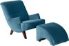 Sessel Kajsa 71x80x101 Bezug Samtvelours Buche nussbaum/petrol Bild 1