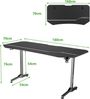sogesfurniture Gaming Tisch T-Förmig, Großer Gaming Schreibtisch Computertisch Arbeitstisch mit Mausunterlage, Getränkehalter und Kopfhörerhaken, 160 x 70 x 75 cm, Schwarz BHEU-NE-1675 Bild 3