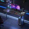 sogesfurniture Gaming Tisch T-Förmig, Großer Gaming Schreibtisch Computertisch Arbeitstisch mit Mausunterlage, Getränkehalter und Kopfhörerhaken, 160 x 70 x 75 cm, Schwarz BHEU-NE-1675 Bild 2