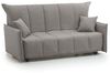 Talamo Italia - 3-Sitzer Schlafsofa Allyson, Sofa mit Trolley-Öffnung aus gepolstertem Stoff, Standardarmlehnen, 100% Made in Italy, 190 x 90 x 85 cm, Grau Bild 3