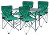 5tlg Camping Set Outdoor Grün Anglerstuhl +Tasche Klapptisch 80x60cm Bild 2