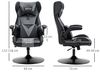 Vinsetto Schreibtischstuhl höhenverstellbarer Bürostuhl, 360° drehbar (Gamingstuhl, 1 St), für Büro, Schlafzimmer, Schwarz Bild 3