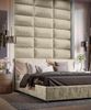 Muralo Samt Wandkissen Stoff Polsterpaneel Schlafzimmer Wohnzimmer Bett Wandpolster Bettkopfteil Lendekissen Modern Luxus Gepolstert Polster Paneel (Creme, 90x30 cm) Bild 2