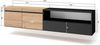 Skraut Home | TV-Schrank, Lowboard | für Wohnzimmer und Esszimmer | 200 x 45 x 35 cm | Für TV-Geräte bis zu 80" | Hängend | Moderner Stil | Eiche Schwarz Bild 5