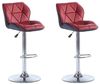 Barhocker 2er-Set CALVIN - Höhenverstellbar - Rot Bild 5