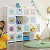 Songmics Regalsystem mit 15 Würfeln, Kunststoff weiß, 15 x 30 x 30x30 cm Bild 4