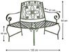 DanDiBo Sitzbank Halbrund Metall Wetterfest Grün 130 cm Baumbank 96009 Gartenbank Parkbank Eisenbank Bild 3