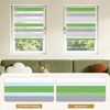 Grandekor Doppelrollo Klemmfix ohne Bohren Grün-Grau-Weiß 110x150 cm(Stoffbreite 106cm) Fenster Rollos für innen Klemmrollos Duo Rollos für Fenster ohne Bohren mit Bohren Privatschutz Zebrarollo Bild 4