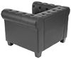 Luxus Sessel Loungesessel Relaxsessel Chesterfield Kunstleder ~ eckige Füße, schwarz Bild 5