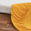 Blumtal® Frottee Spannbettlaken - Kuschelig weiches Bettlaken 90x200 cm, Oeko-Tex 100 Zertifiziert, bis 22cm Matratzenhöhe, Spicy Mustard - Gelb Bild 5