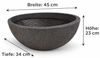 sesua Pflanzschale XXL oval grau Pflanztopf Steinoptik Kunststoff 70x40cm (1 St) Bild 3