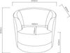 Atlantic Home Collection Sessel Colin, 360Grad, Polyester, Schwarz, BxTxH: 84 x 85 x 84 cm Bild 3