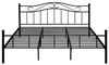 en.casa Florenz Metallbett, Doppelbett in schwarz, 140x200 cm, mit Matratze und Lattenrost Bild 4