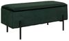 Elegante Bank NIZZA mit Stauraum 95cm Samtstoff grün Sitzbank Bild 5