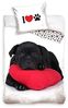 Carbotex Bettwäsche Labrador Retriever Hund Partner-Bettwäsche Doppelbett, 135x200 & 80x80, Baumwolle, 100% Baumwolle Bild 2