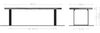 Esstisch Edge 260x100 XL Akazie Platin Metall Schmal schwarz Live-Edge Bild 3