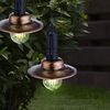 2er Set LED Solar Hängeleuchten, Metall dunkel, Glas klar Bild 2
