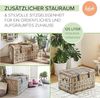 Kobolo Truhe Sitztruhe aus Rattan mit Griffen Kubu Grau 70 cm (1 St), mit Stauraum Bild 4