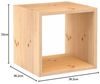 Astigarraga Kit Line Modulares Regal, 1 Dinamic-Würfel, massives Kiefernholz, 36,2 x 36,2 x 33 cm Bild 3