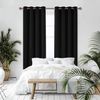 Deconovo Verdunkelungsgardinen mit Ösen Verduklungsvorhänge Kinderzimmer Kälteschutz Winter, 183x132 cm(HöhexBreite), Schwarz, 2er Set Bild 5