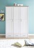 Kleiderschrank >Lebbie< in Pinie-Weiß;Trüffel - 148x201x62cm (BxHxT) Bild 2
