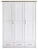 Kleiderschrank >Lebbie< in Pinie-Weiß;Trüffel - 148x201x62cm (BxHxT) Bild 5