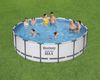 Bestway Steel Pro MAX Frame Pool Komplett-Set mit Filterpumpe Ø 488 x 122 cm , lichtgrau, rund Bild 2