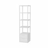 Dmora - Bücherregal Artemis, Büroregal, Mobiler Buchhalter, Bücherbrett, 39x39h169 cm, Weiß Bild 5