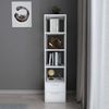Dmora - Bücherregal Artemis, Büroregal, Mobiler Buchhalter, Bücherbrett, 39x39h169 cm, Weiß Bild 4