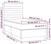 vidaXL Boxspringbett mit Matratze Dunkelgrau 90x190 cm Stoff 3142378 Bild 3