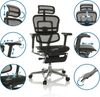 hjh OFFICE Bürostuhl ERGOHUMAN Plus LEGPRO I Netz hochwertiger Bürosessel mit ergonomischer Rückenlehne, Schwarz, 652298 Bild 3