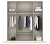 Drehtürenschrank >Davoa< in alpinweiß / Eiche Artisan / Spiegel - B/H/T: 181/210/54 cm Bild 3