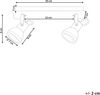 Strahler 2-flammig BARO verstellbar Metall Weiß Bild 3