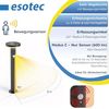 esotec LED Gartenleuchte Solar PIR Standleuchte Ribolla H=45cm 3 Modi 3000K Edelstahl 102771, 3 unterschiedliche Betriebsmodi einstellbar, automatisches Einschalten bei Dämmerung, LED fest integriert, warmweiß Bild 4