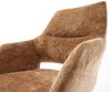 Drehstuhl Yago-Flex mit Armlehnen Chenille Rost Fußkreuz Effektfinish Titan 360° drehbar Taschenfederkern Bild 5