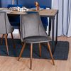 39F FURNITURE DREAM Set mit 2 Esszimmerstühlen Mid Century, große Stühle mit Akzenten aus weichem Samt Rückenlehne, Metallbeine für Küche, Wohnzimmer, Stoff, Grün, 52,5 x 49,5 x 83 cm Bild 4