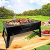 Maestro Klappbarer Koffer-Grill MR-1010 43x29x22 cm Holzkohle Schwarz Bild 2