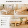 FurnitureR Weißes Einzelbett aus Holz mit Lattenrost, Stabiler Bettrahmen im modernen Design, geeignet für Matratze 90 × 190 cm Bild 2