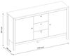 Kommode Palmer Sideboard 152,5x38x88cm Eiche Wotan schwarz Bild 2