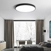 style home LED Deckenleuchte Metall Deckenlampe 12W/24W/36W/48W/96W, Runde/Quadratisch, LED fest integriert, Warmweiß 3000K ohne Fernbedienung, 24W, Ø30*4cm, Runde Lampe für Wohnzimmer Schlafzimmer Küche, Schwarz Bild 3