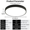 style home LED Deckenleuchte Metall Deckenlampe 12W/24W/36W/48W/96W, Runde/Quadratisch, LED fest integriert, Warmweiß 3000K ohne Fernbedienung, 24W, Ø30*4cm, Runde Lampe für Wohnzimmer Schlafzimmer Küche, Schwarz Bild 5