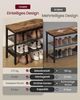 VASAGLE Schuhbank mit 3 Ebenen, Schuhregal, Schuhablage, einteiliges Design, mit erhöhten Kanten, Industrie-Stil, einfache Montage, 28 x 75 x 50 cm, vintagebraun-tintenschwarz LSB070KD02 Bild 4