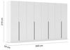 Rauch Möbel Alabama, Kleiderschrank für Schlafzimmer, Kinderzimmer, Wohnzimmer, Garderobe, Flur, 8-türig, mit Zubehör Premium, Farbe Weiß, Breite 360 cm Bild 3